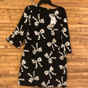Banana Republic Black and White Bow Dress